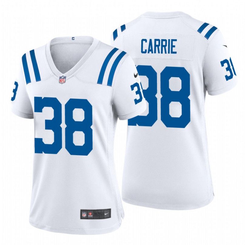 Men Indianapolis Colts 38 T.J. Carrie Nike White Game NFL Jersey